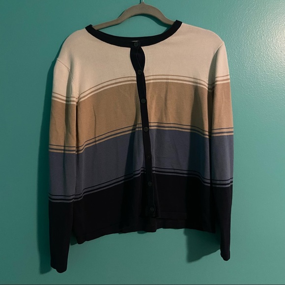 Stripped Button Up Cardigan - Picture 4 of 8